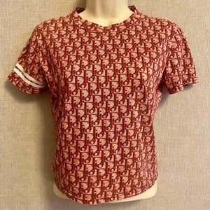 Christian Dior red Oblique tee shirt top 4